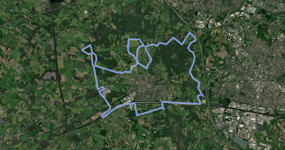 Маршрут MTB-route Twickel "Ronde Delden" на спутниковом снимке