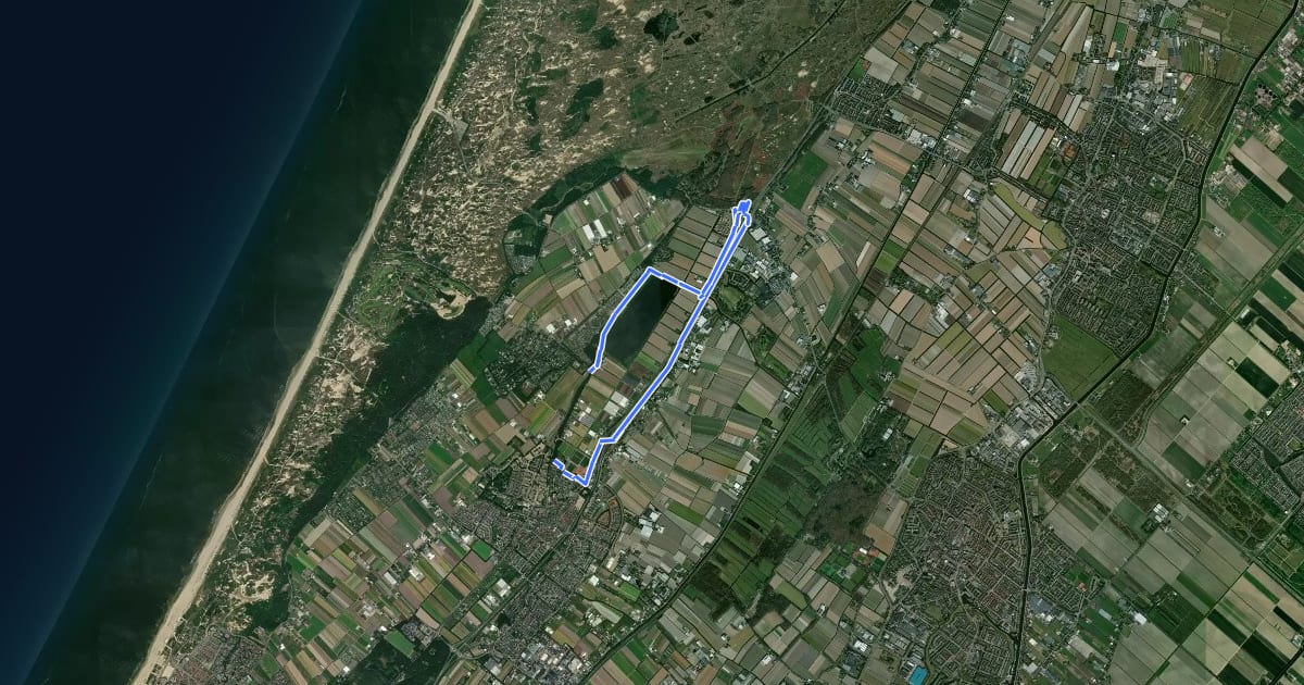 Маршрут MTB-route van Rampenpad на спутниковом снимке