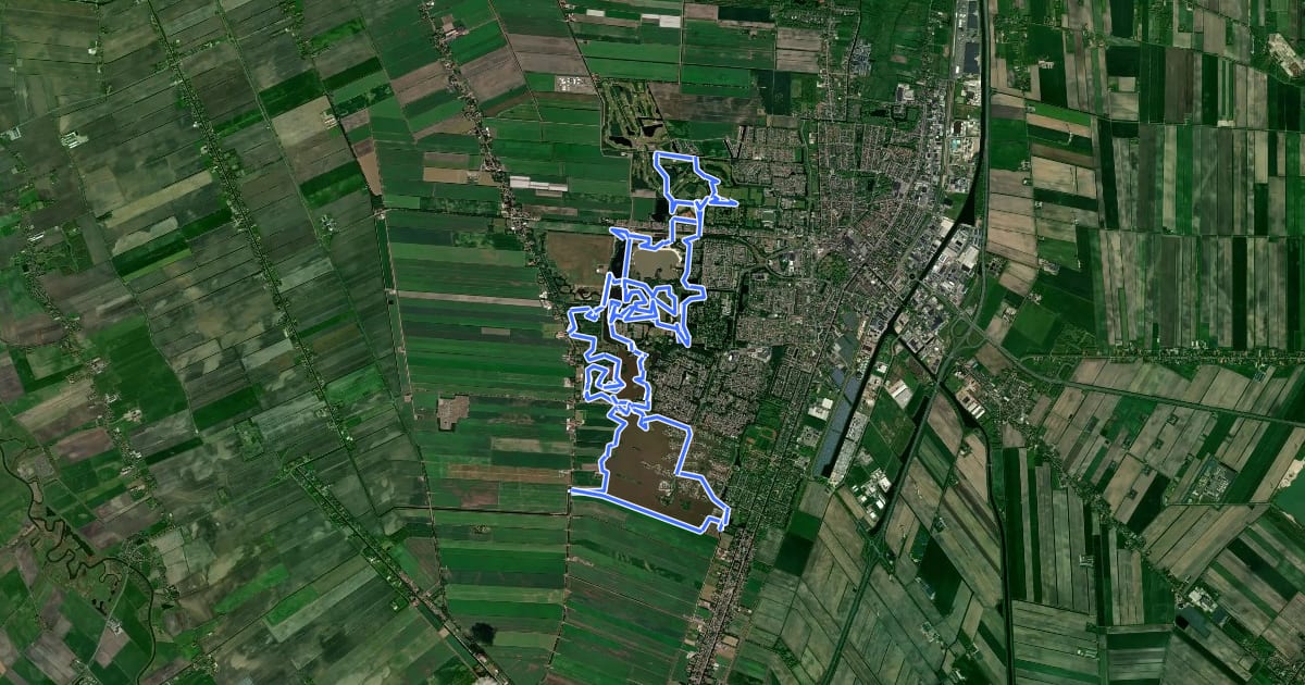 Маршрут MTB-route Veendam на спутниковом снимке