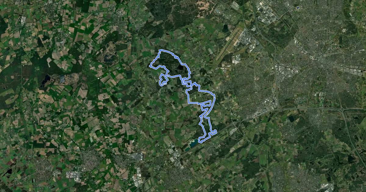 Маршрут MTB-route Veldhoven - Vessem на спутниковом снимке