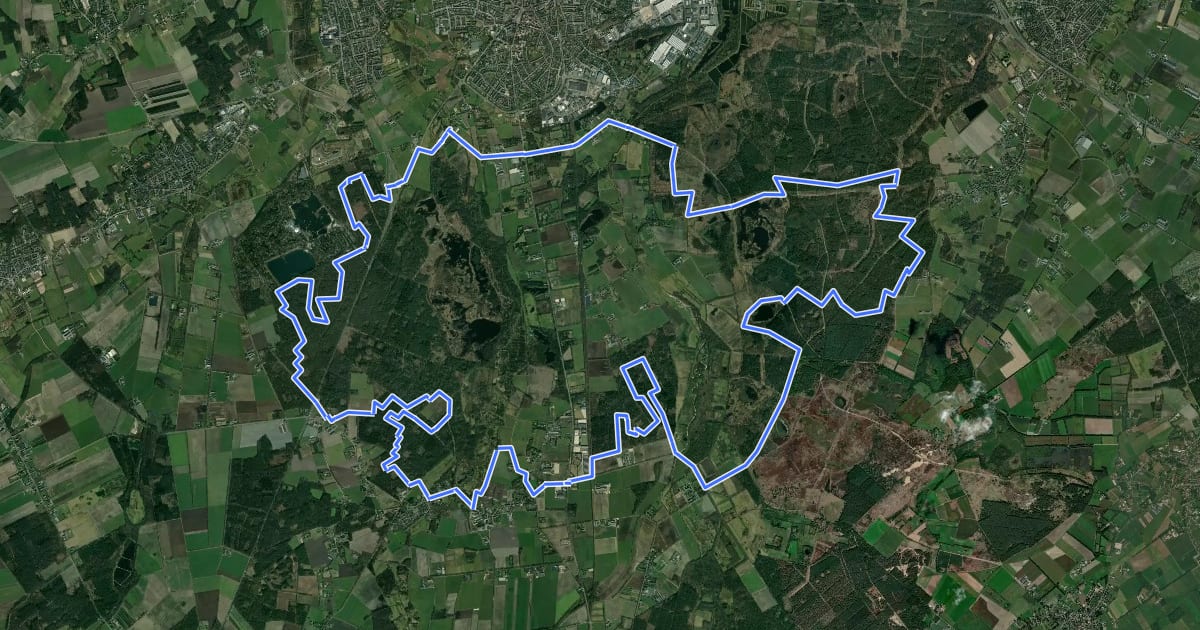 Маршрут MTB-route Venbergse Molen (Valkenswaard) на спутниковом снимке