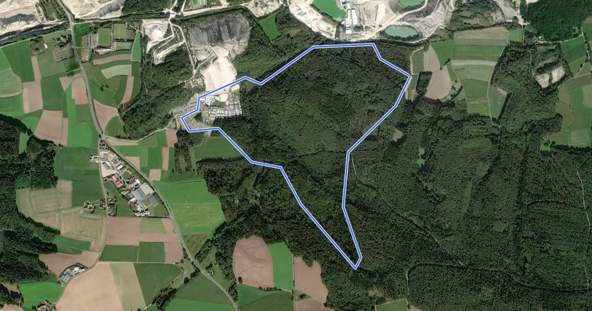 Маршрут mtb-Route Wenzelberg Süd на спутниковом снимке
