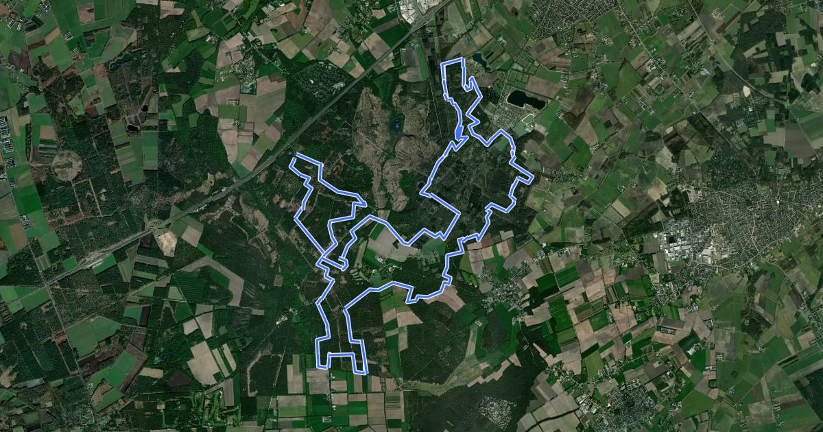 Маршрут MTB-route Witrijtroute (Eersel) на спутниковом снимке