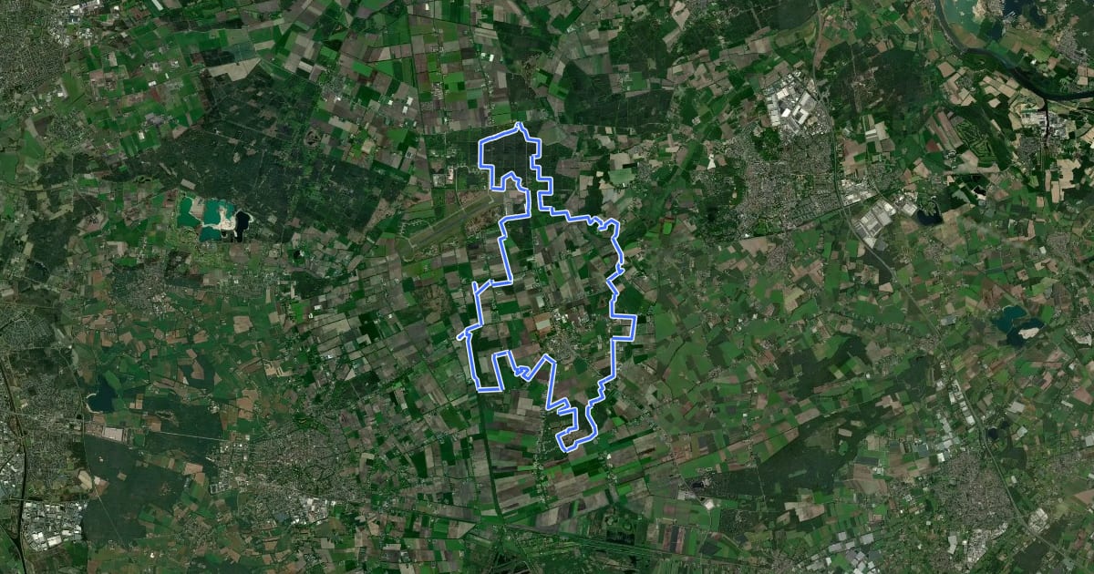 Маршрут MTB Route Ysselsteyn на спутниковом снимке