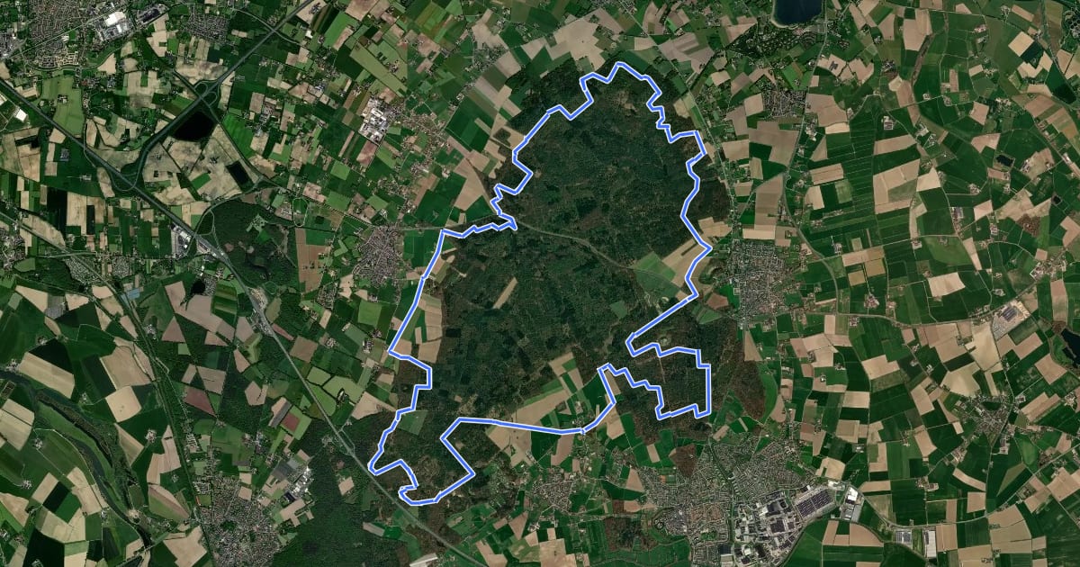Маршрут MTB route Zeddam на спутниковом снимке