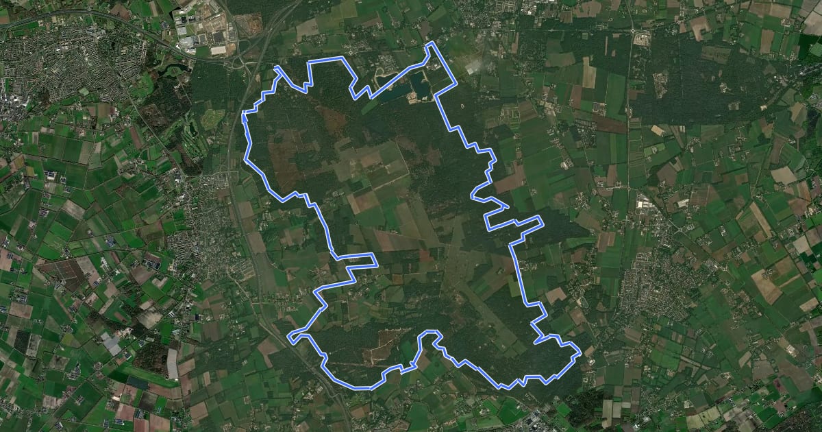 Маршрут MTB route Zeeland на спутниковом снимке