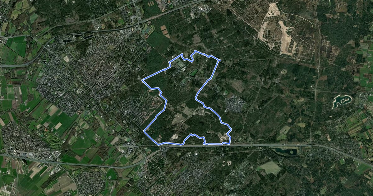 Маршрут MTB-route Zeist на спутниковом снимке