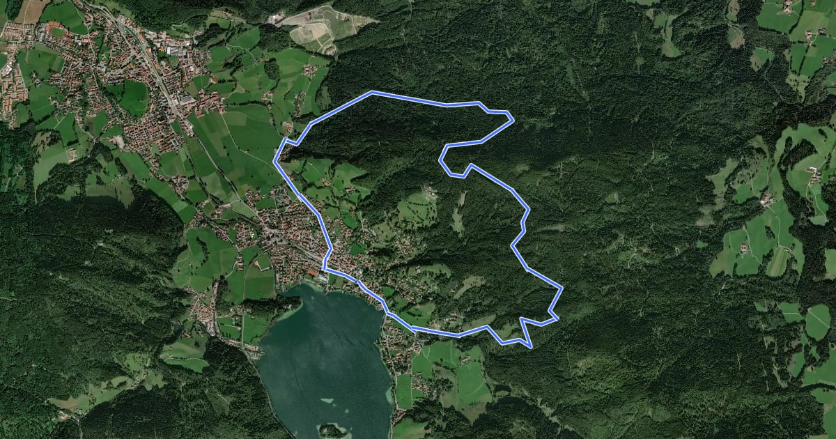Маршрут MTB Rund um die Schliersbergalm на спутниковом снимке