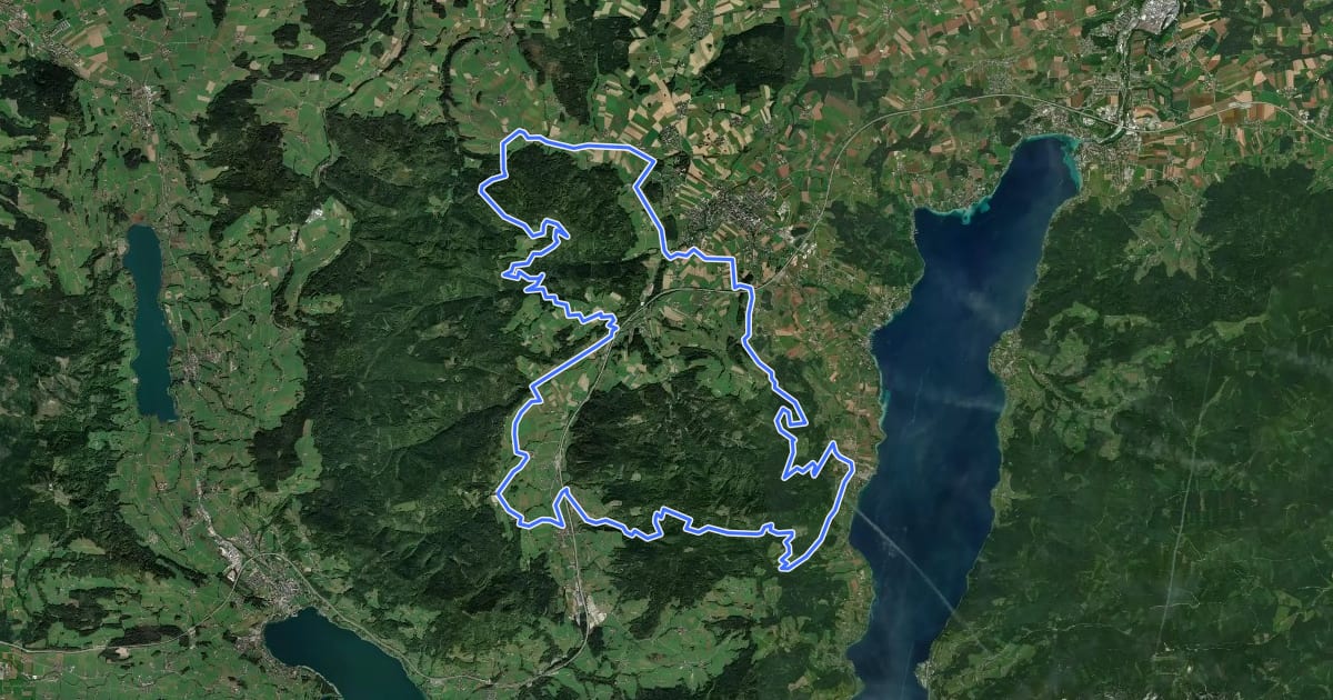 Маршрут MTB Runde-KABONG на спутниковом снимке