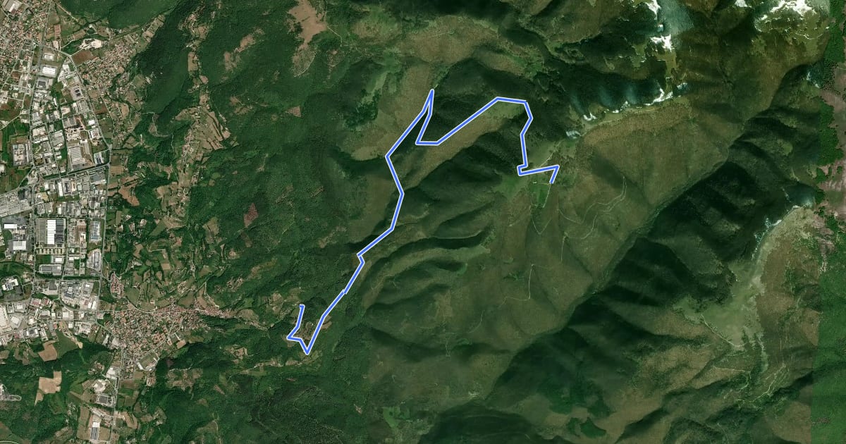 Маршрут MTB: Santa Rufina - Casale d'Antoni на спутниковом снимке
