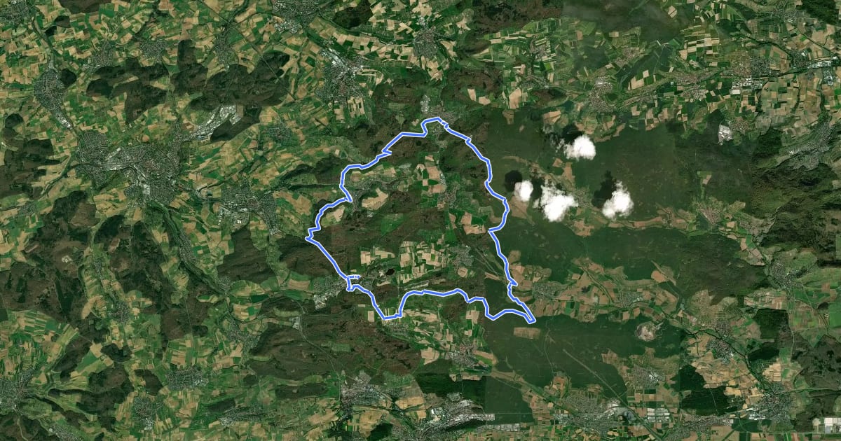Маршрут MTB Schlossbergtour (Tour 3) на спутниковом снимке