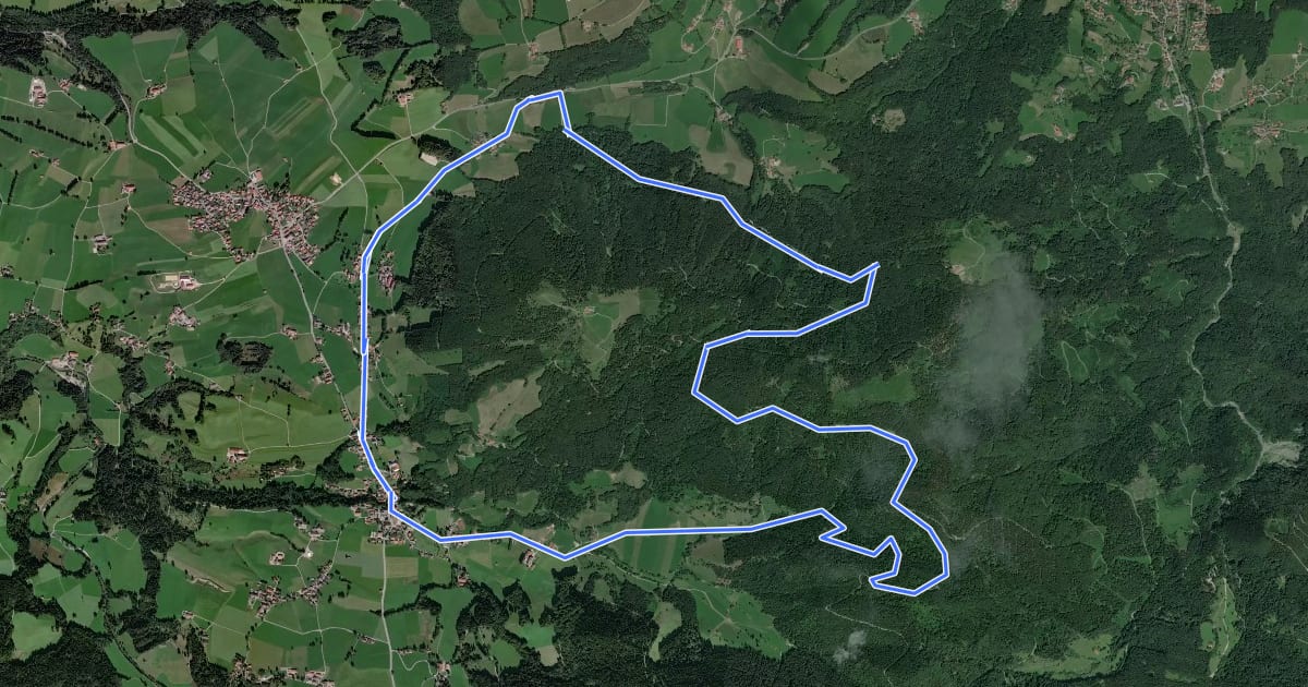 Маршрут MTB Schwarzenberg Reib'n на спутниковом снимке