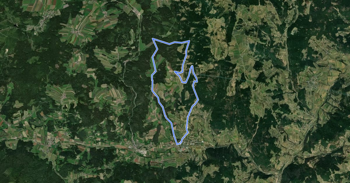 Маршрут MTB Schwedenkreuz-Strecke на спутниковом снимке