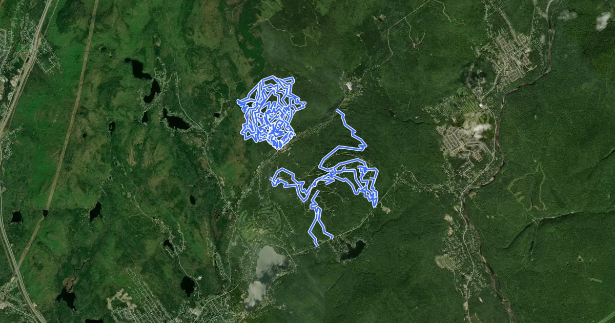 Маршрут MTB Sentiers du Moulin на спутниковом снимке
