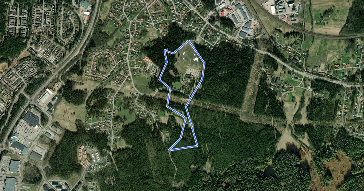 Маршрут MTB-slinga на спутниковом снимке