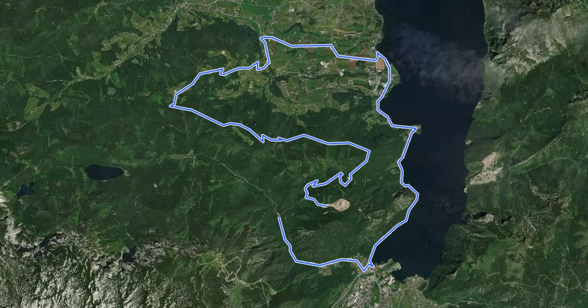 Маршрут MTB Sonnstein Runde на спутниковом снимке