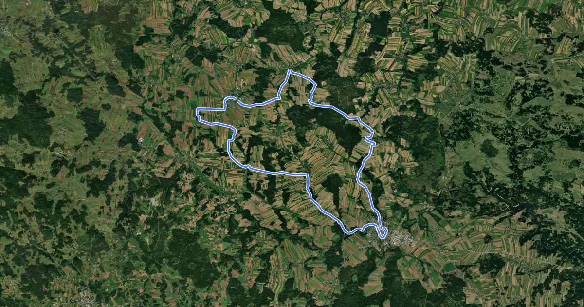 Маршрут MTB Stadt-Land-Tour на спутниковом снимке