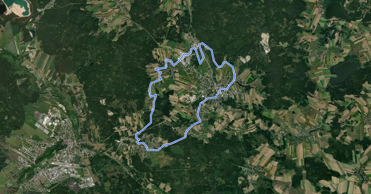 Маршрут MTB Steinbruchweg на спутниковом снимке