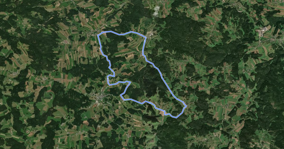 Маршрут MTB Stockzahnweg на спутниковом снимке