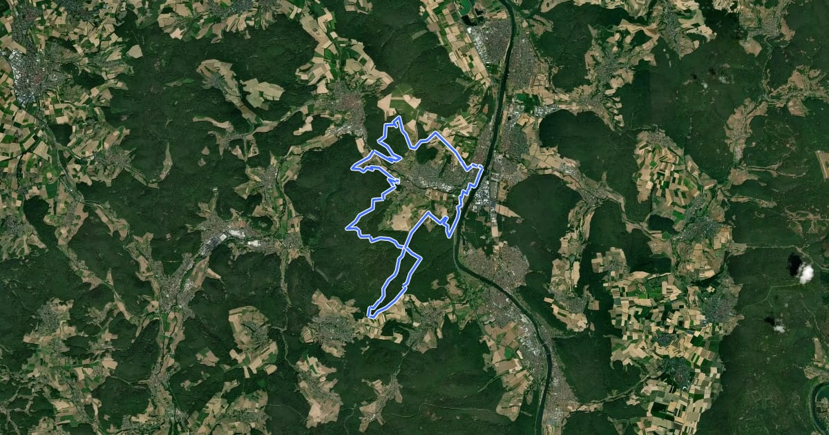 Маршрут MTB-Strecke Eisenbach 1 на спутниковом снимке
