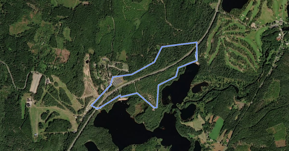 Маршрут MTB Svartviksrundan (gult märke) на спутниковом снимке
