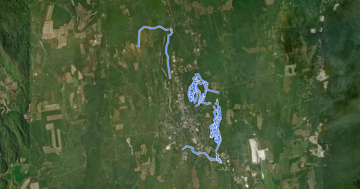 Маршрут MTB TAM на спутниковом снимке