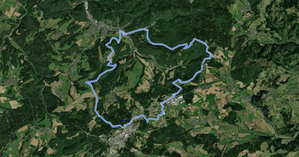 Маршрут MTB Tour 1 BULLS Hölle - Radarena am Ring на спутниковом снимке
