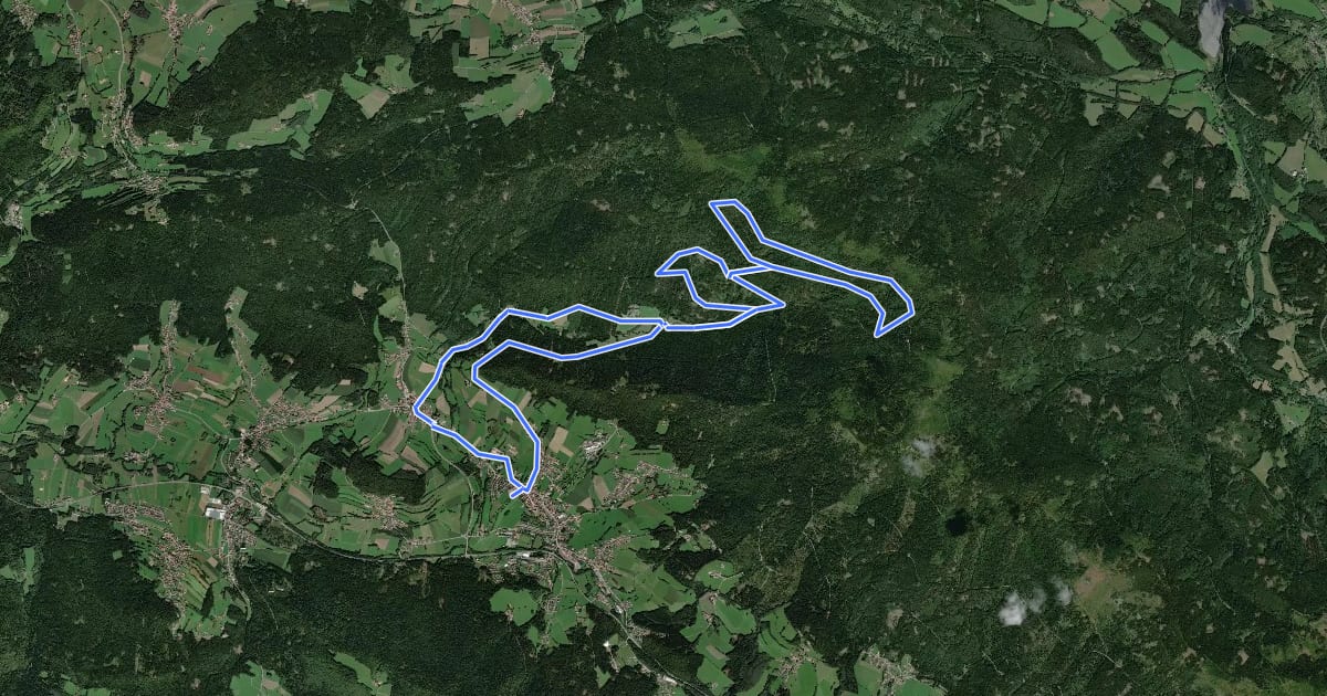 Маршрут MTB-Tour 1 Osser-Tour на спутниковом снимке