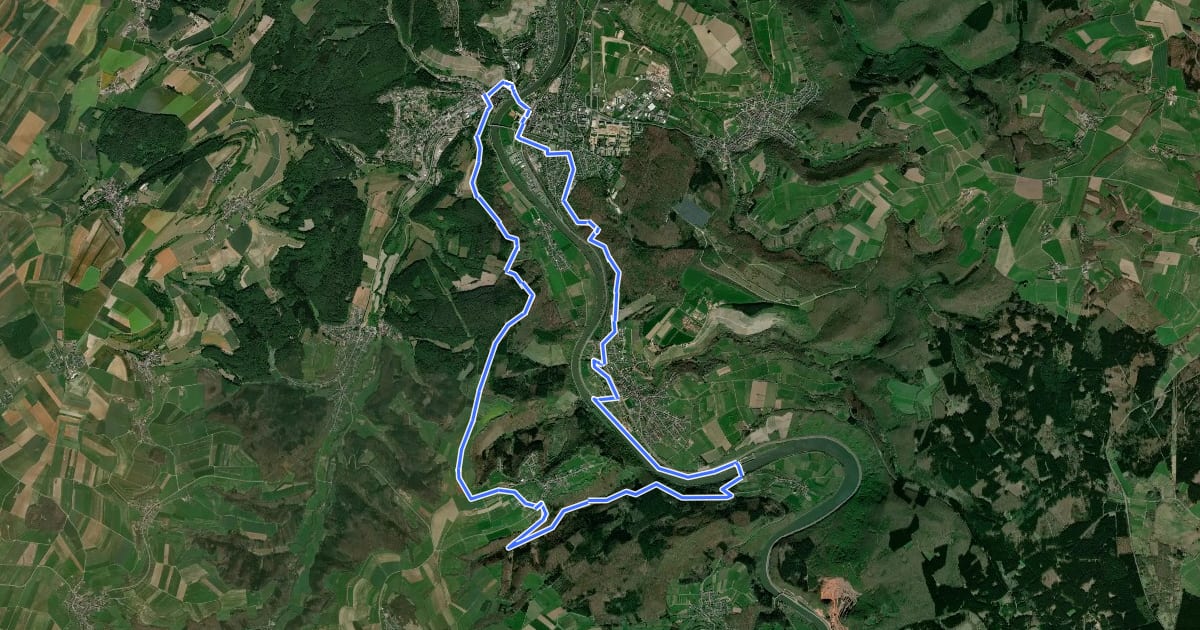 Маршрут MTB-Tour 1 "Schinkel-Tour" на спутниковом снимке