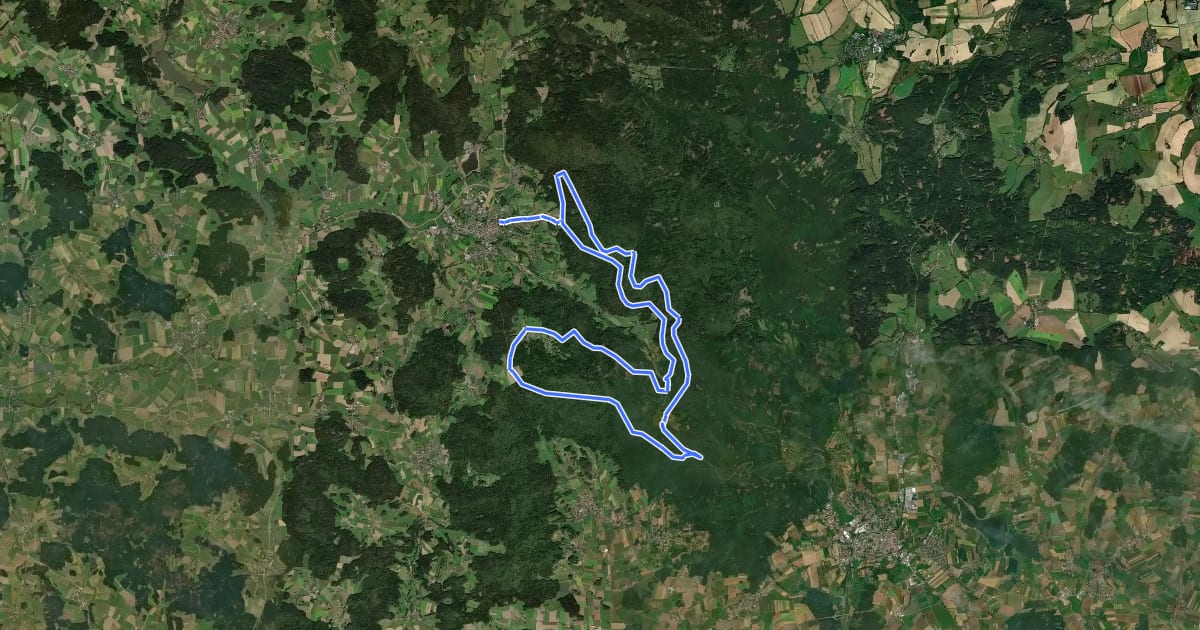 Маршрут MTB-Tour 11 Böhmerwald-Tour на спутниковом снимке