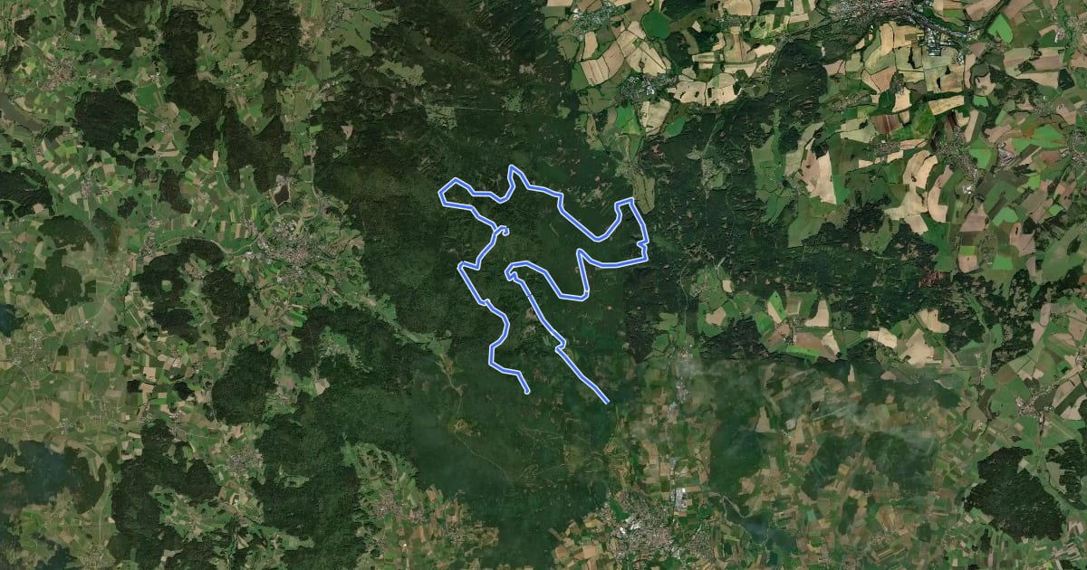 Маршрут MTB-Tour 19 Further Čerchov-Tour CZ на спутниковом снимке