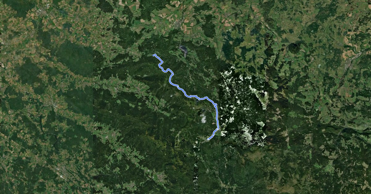 Маршрут MTB-Tour 2 Bayerisch-Böhmische Rundtour CZ на спутниковом снимке