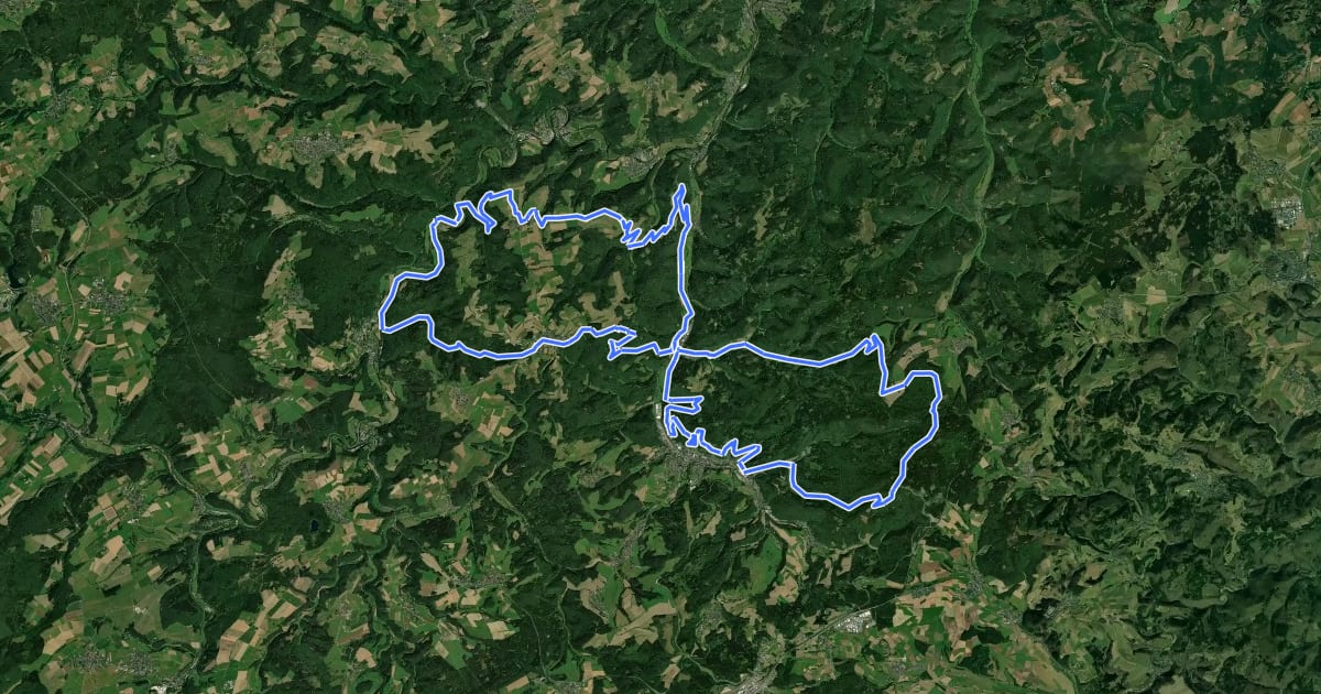 Маршрут MTB Tour 2 BULLS Achterbahn - Radarena am Ring на спутниковом снимке