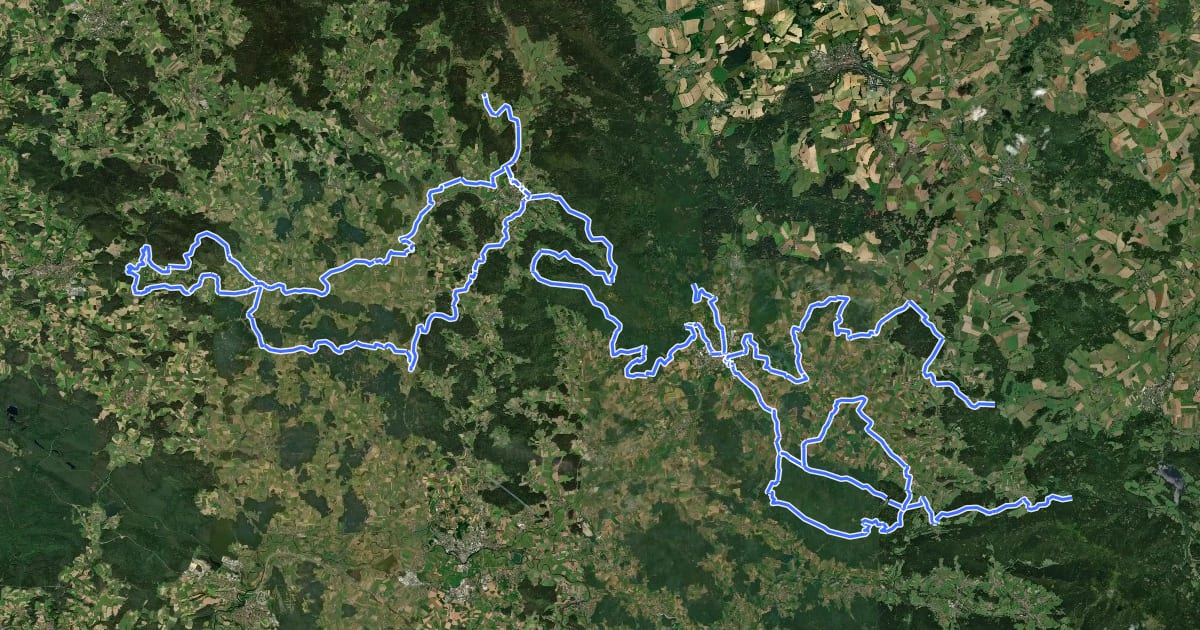 Маршрут MTB-Tour 23 3-Gipfel-Tour на спутниковом снимке