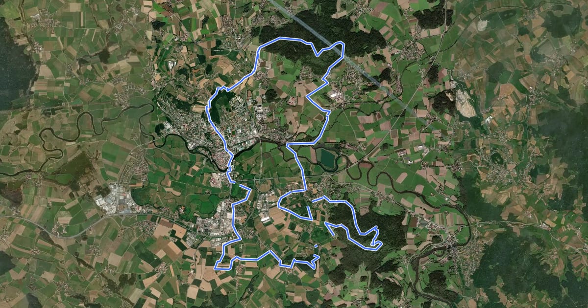 Маршрут MTB-Tour 24 sevensummitsCHAM на спутниковом снимке