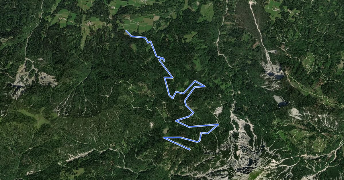 Маршрут MTB Tour 3 на спутниковом снимке