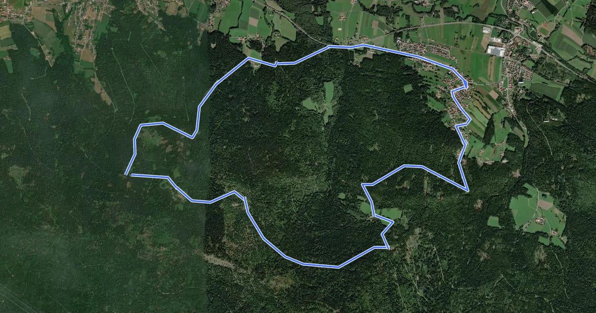 Маршрут MTB-Tour 4 Kaitersberg-Tour на спутниковом снимке
