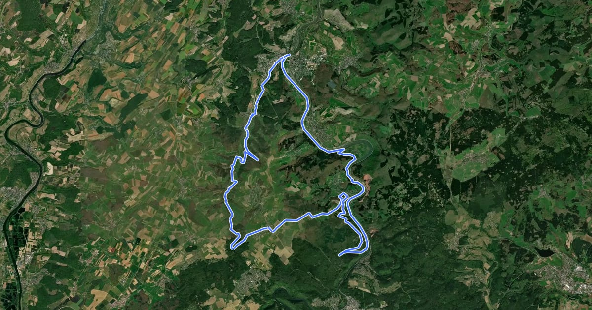 Маршрут MTB-Tour 6 "Graf-Siegfried" на спутниковом снимке