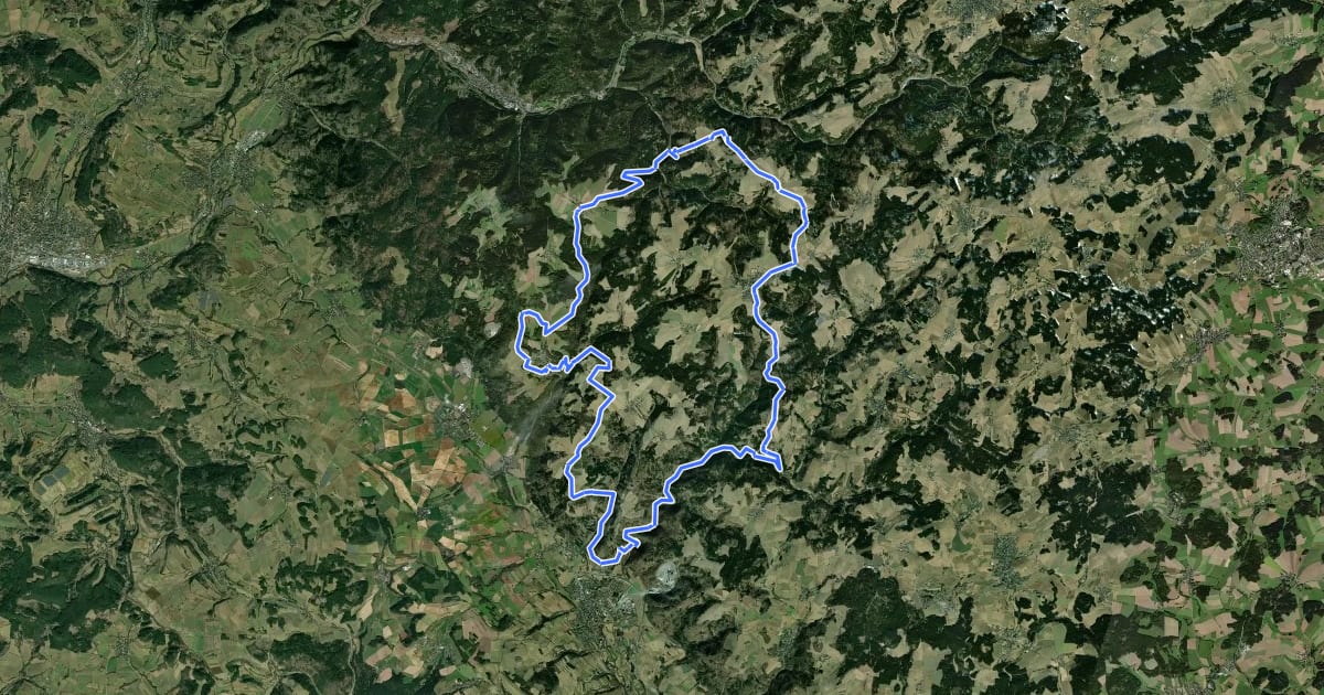 Маршрут MTB-Tour 6: Steinachtal на спутниковом снимке