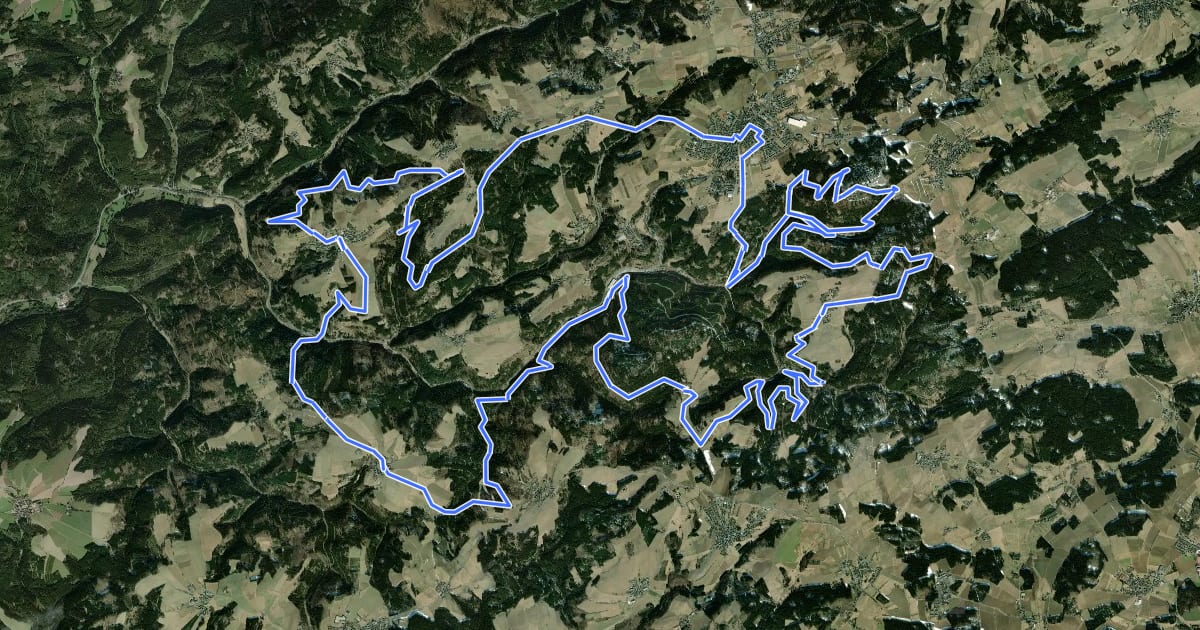 Маршрут MTB-Tour 7: Döbraberg на спутниковом снимке