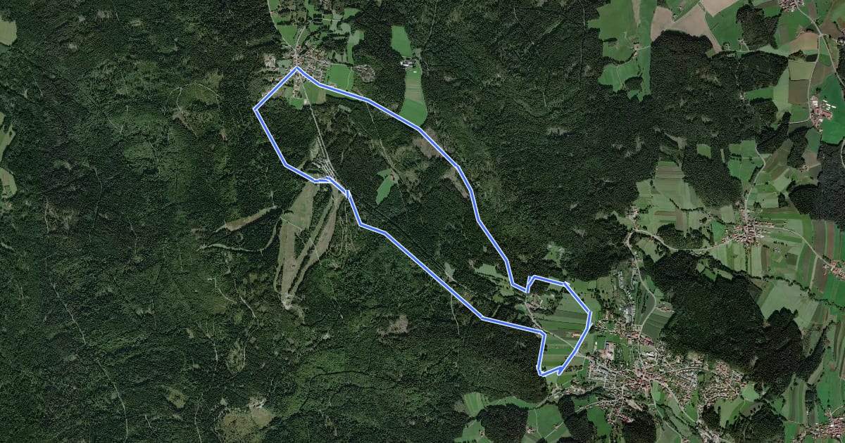 Маршрут MTB Tour Nr. 23 Habischrieder Tour на спутниковом снимке