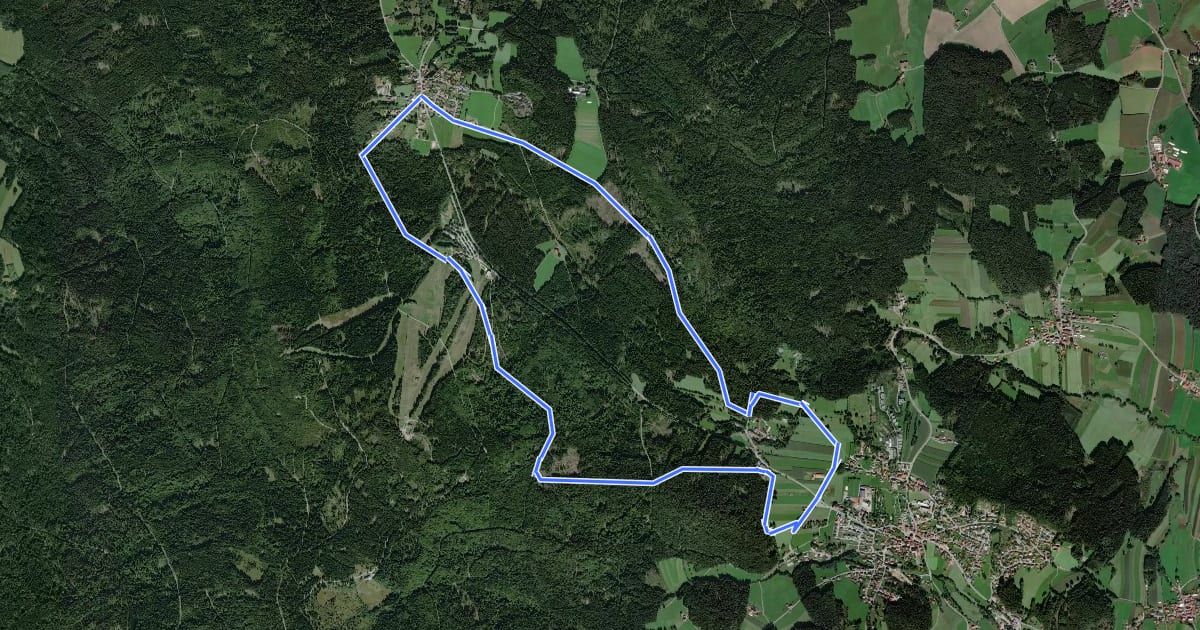 Маршрут MTB Tour Nr. 23a Habischrieder Tour на спутниковом снимке