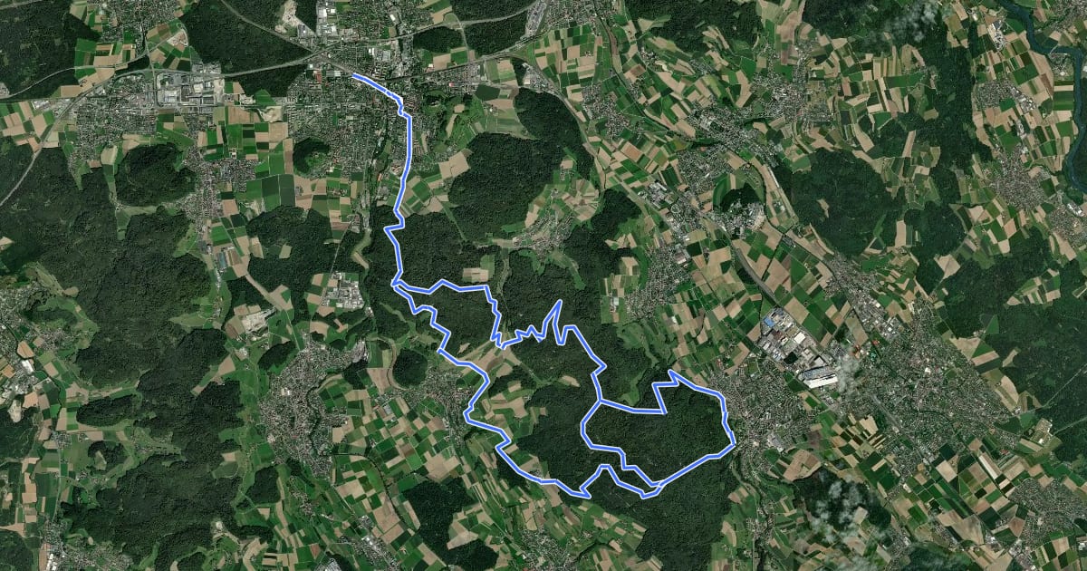 Маршрут MTB Tour - Tanzplatz на спутниковом снимке
