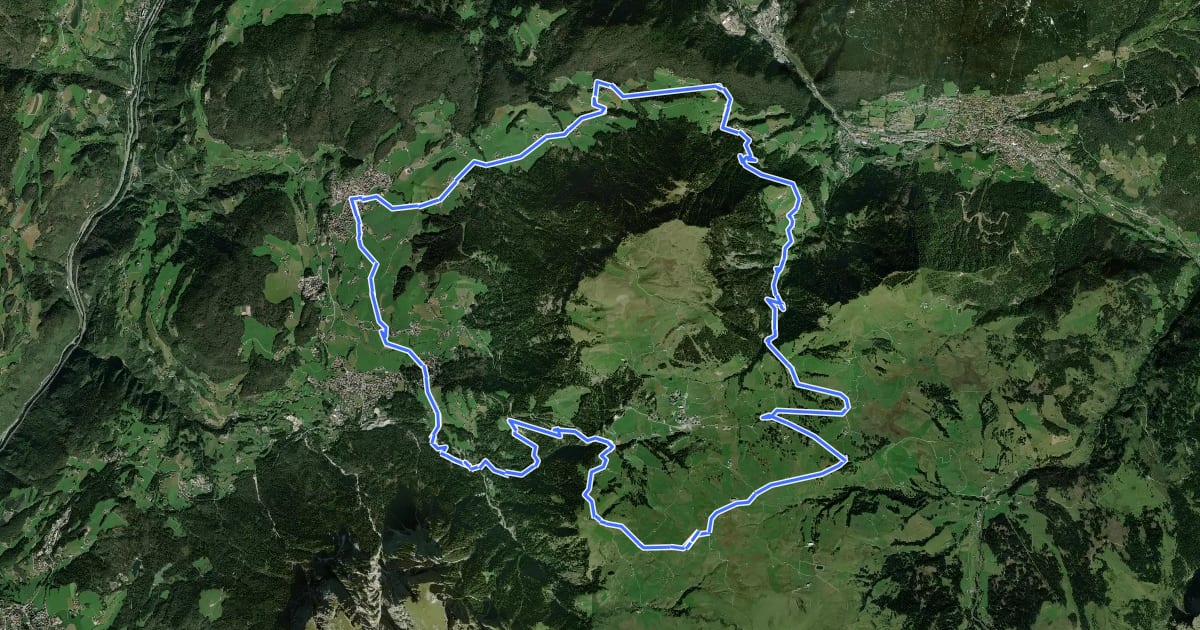 Маршрут MTB-Tour zur Laurinhütte на спутниковом снимке