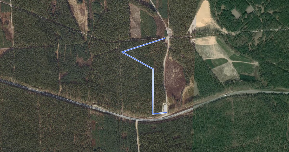 Маршрут MTB TRAiLS MiELEC - Biesiadka Trails на спутниковом снимке