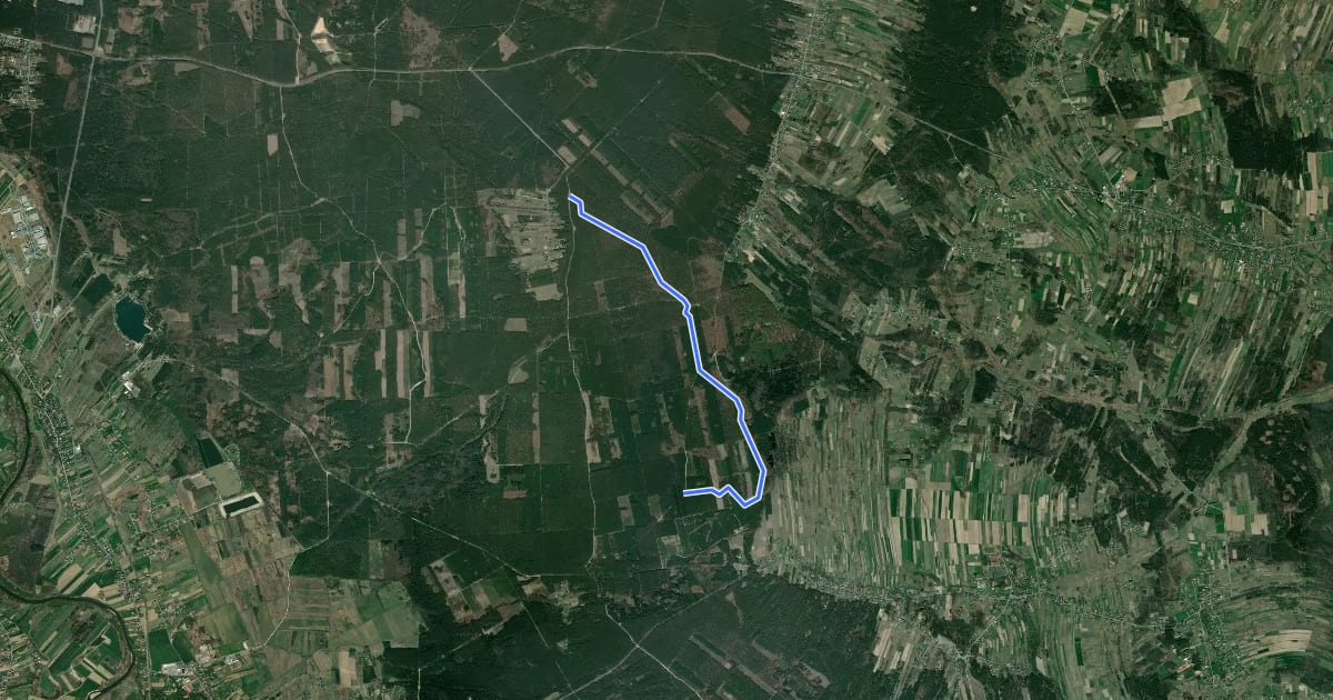 Маршрут MTB TRAiLS MiELEC - WOJSŁAW TRACK - KARPATKA на спутниковом снимке