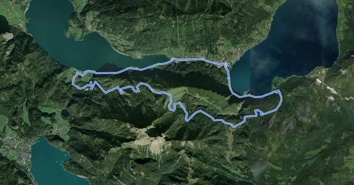 Маршрут MTB Unterburgau - Eisenaueralm - Scharfling на спутниковом снимке