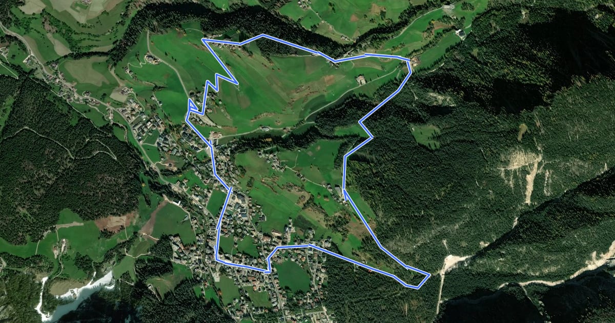 Маршрут MTB Val-Costa-Tour на спутниковом снимке