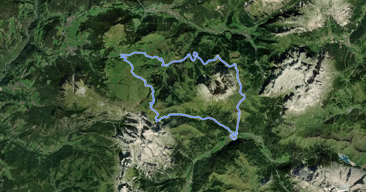 Маршрут MTB: Val Duron CCW на спутниковом снимке