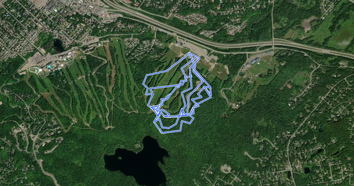 Маршрут MTB Velo MSS на спутниковом снимке